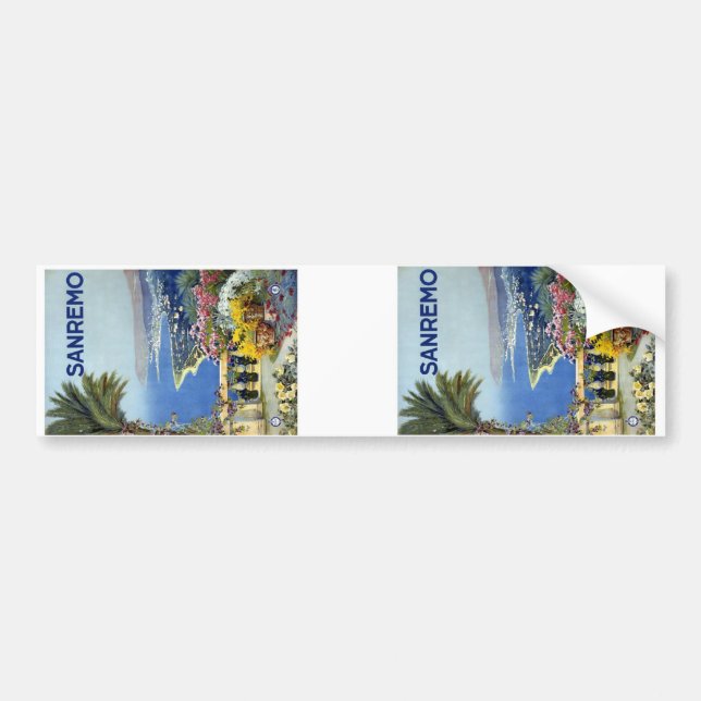 Sanremo Italien Vintag Autoaufkleber (Vorne)