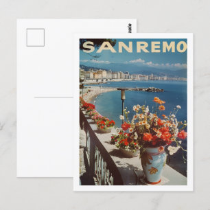 Sanremo Italien Vintag Berühmter Reiseort Postkarte