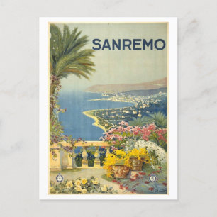 Sanremo Italien Vintage-Reiseposter Postkarte