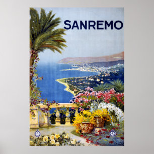 Sanremo Italy Travel Poster