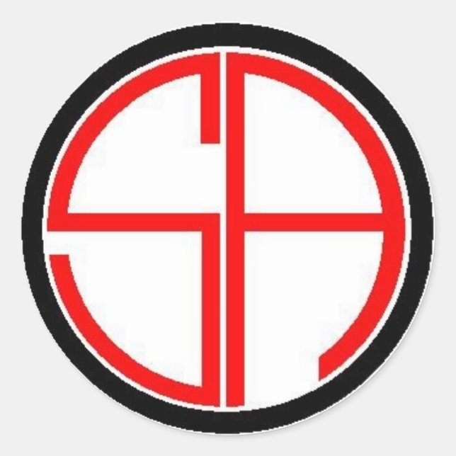 Sans Crosshairs Runder Aufkleber (Vorderseite)