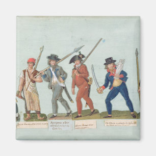 Sans Culotte Lighting his Pipe Magnet