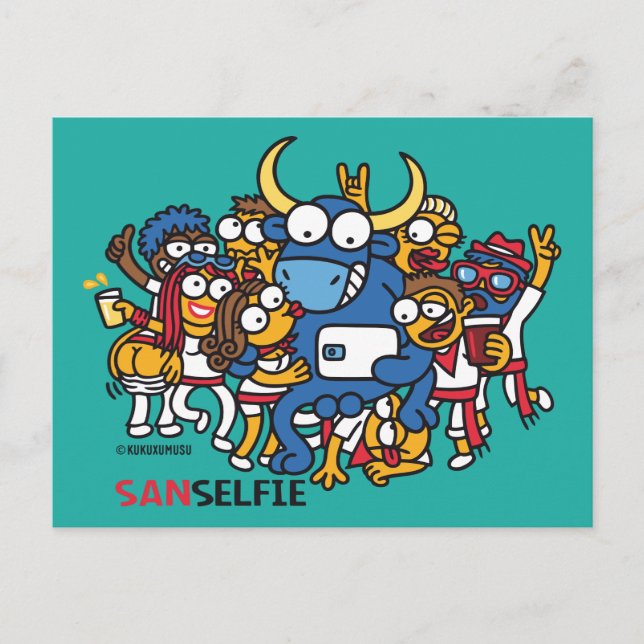 Sanselfie Postkarte (Vorderseite)