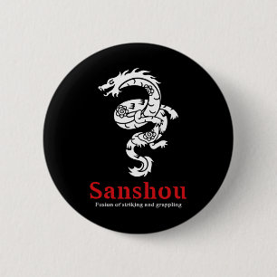 Sanshou-Drache Sanda chinesisches Boxen Kampfsport Button