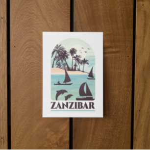 Sansibar Afrika Vintage Postkarte
