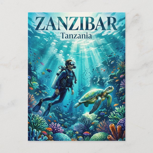 Sansibar-Archipel Tansania Postkarte (Vorderseite)