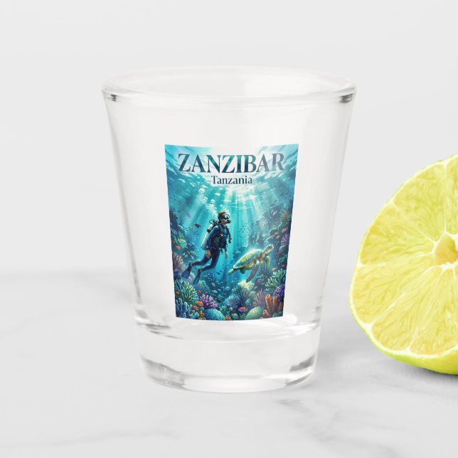 Sansibar-Archipel Tansania Schnapsglas (Vorderseite)