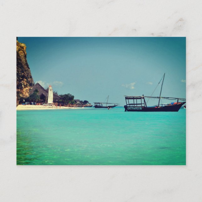 Sansibar Beach, Afrika Postkarte (Vorderseite)