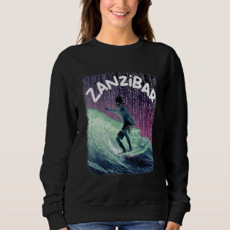 Sansibar Nerd Surfen Strand Palmen Urlaub Sweatshirt
