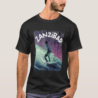 Sansibar Nerd Surfen Strand Palmen Urlaub T-Shirt