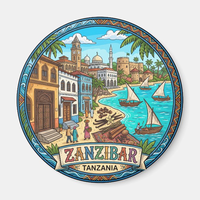 Sansibar Tansania Magnet (Vorne)