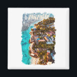 Sansibar Tansania Ocean Palm Tree Vacation Magnet<br><div class="desc">Schönes Zanzibar Tansania Kunstwerk und Souvenir des ostafrikanischen Landes. Es zeigt Palmen und eine Strandlandschaft. Eine tolle Geschenkidee für Ihre Familie und Ihre Lieben.</div>
