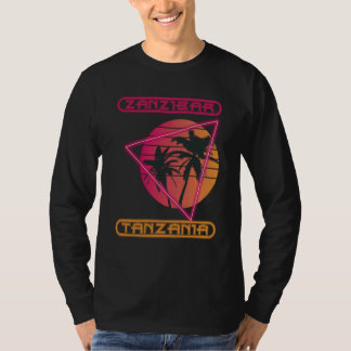 Sansibar Tansania Retro Palme Ozean Urlaub S T-Shirt