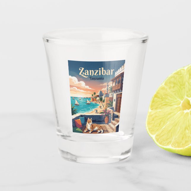 Sansibar Tansania Schnapsglas (Vorderseite)