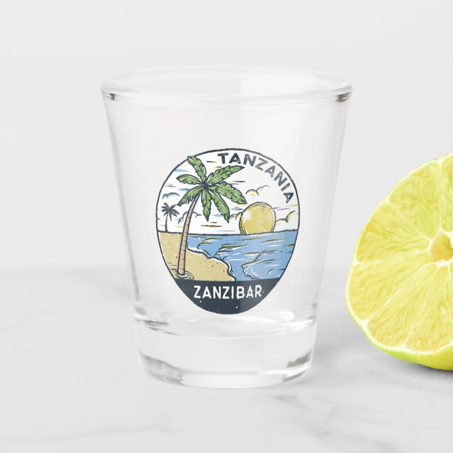 Sansibar Tansania Vintag Schnapsglas (Vorderseite)