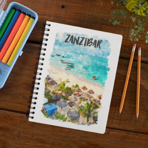 Sansibar Tansania Vintage Travel Notizblock