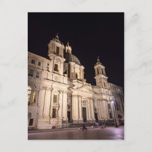 Sant Agnese Kirche auf der Piazza Navona - Rom Postkarte