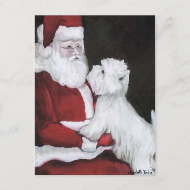 Sant and West Hihland Terrier Dog Postkarte (Vorderseite)