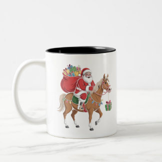 sant ride on a horse customised mug design  zweifarbige tasse
