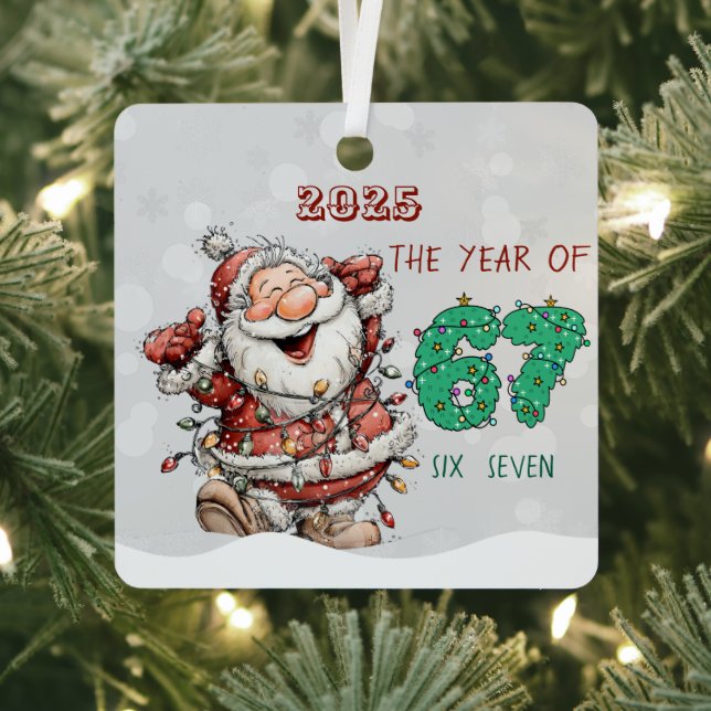 Santa 2025 Year of Six Seven Christmas Ornament (InSitu)