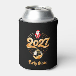 Santa 2027 Party-Modus Gold Disco Weihnachten Dosenkühler