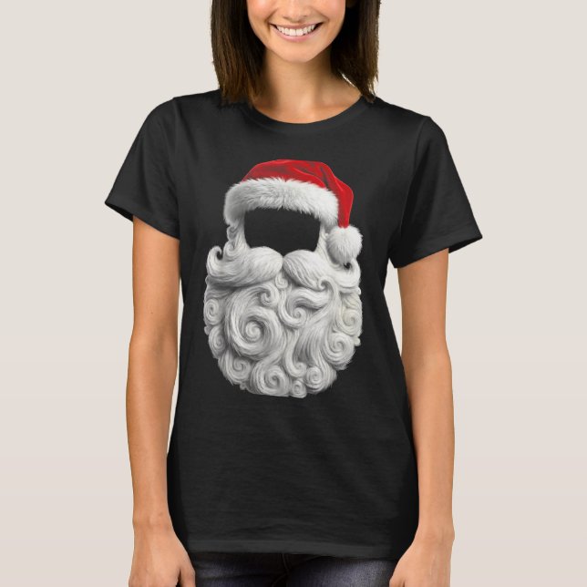 Santa 67 6 7 Six Seven Beard Cool Realistic  T-Shirt (Vorderseite)