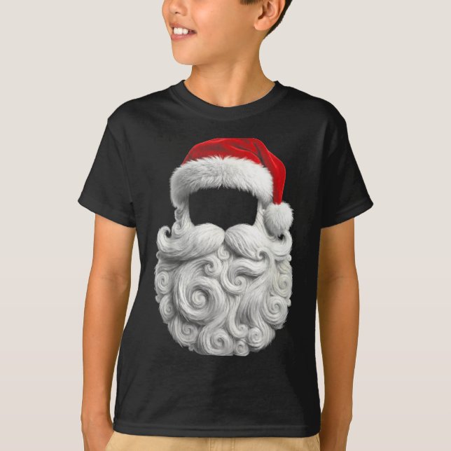 Santa 67 6 7 Six Seven Beard Cool Realistic  T-Shirt (Vorderseite)