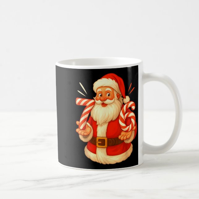 Santa 67 Candy Cane Six Seven Santa Claus Funny Ch Kaffeetasse (Rechts)