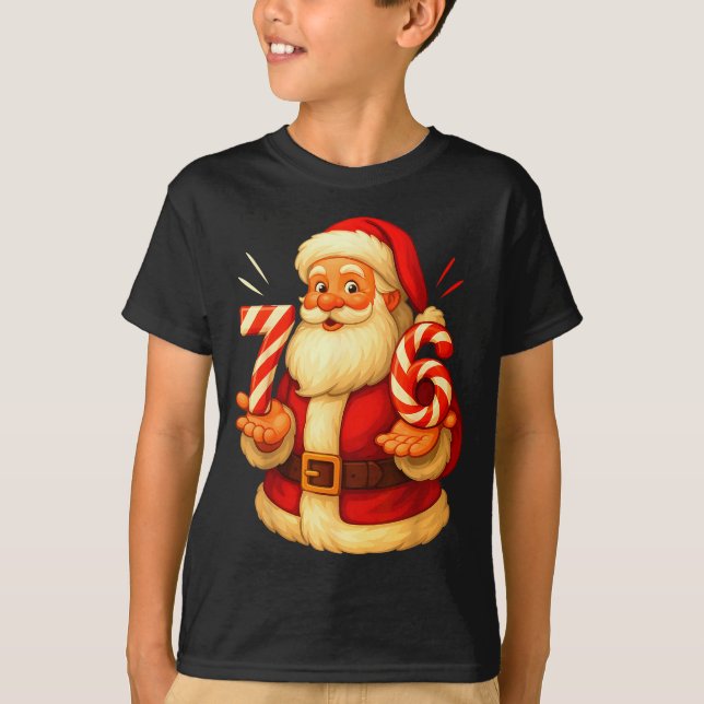Santa 67 Candy Cane Six Seven Santa Claus Funny Ch T-Shirt (Vorderseite)