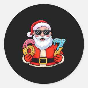 Santa 67 Eis Drip Weihnachten Runder Aufkleber