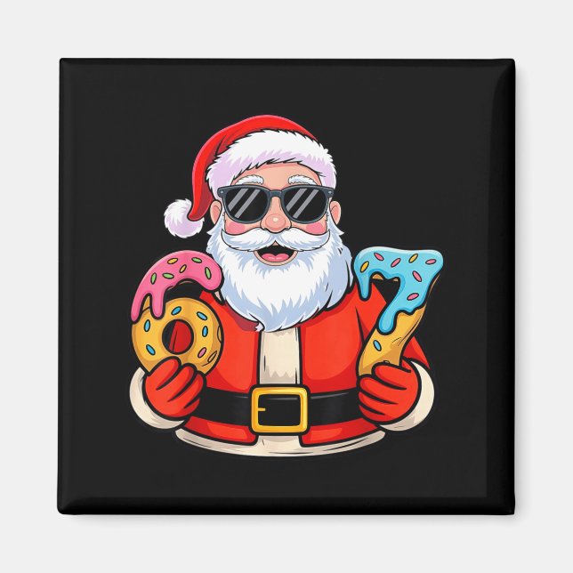 Santa 67 Ice Cream Drip Christmas  Magnet (Vorne)