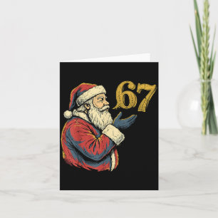 Santa 67 Nummer Lustiger Weihnachts-Meme Se  Karte