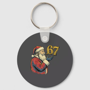 Santa 67 Nummer Lustiger Weihnachts-Meme Se Schlüsselanhänger