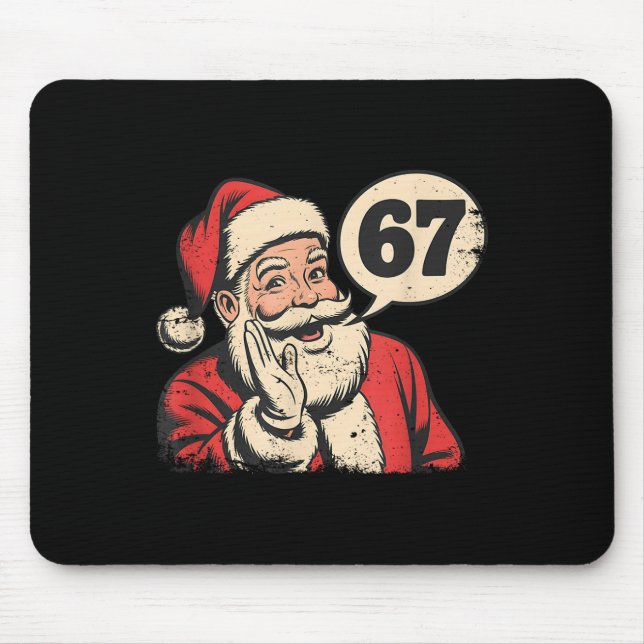 Santa 67 Weihnachten Six Seven Meme  Mousepad (Vorne)