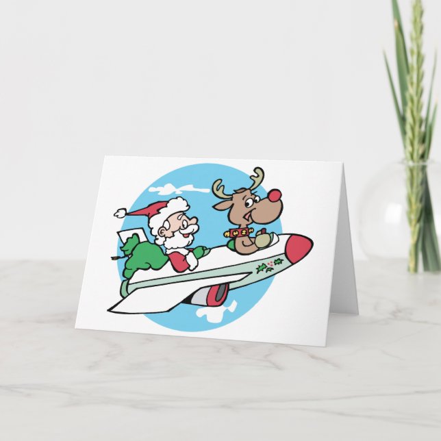 Santa Airways Feiertagskarte (Vorderseite)