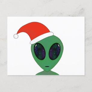Santa Alien Feiertagspostkarte