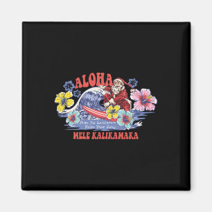 Santa Aloha Hawaiianisches Weihnachten Mele Kaliki Magnet