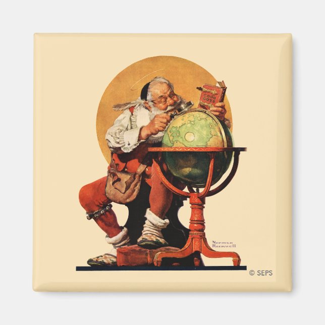 Santa am Globus Magnet (Vorne)