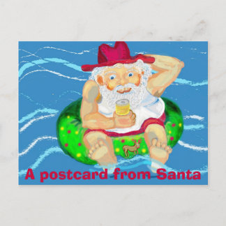 Santa an Feiertagen Feiertagspostkarte