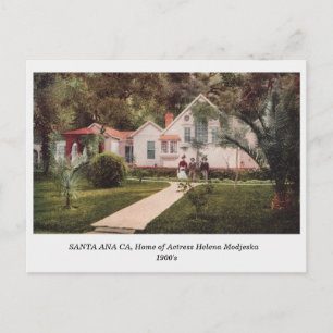 Santa Ana CA, Haus von Helena Modjeska alte Postka Feiertagspostkarte