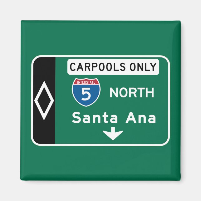 Santa Ana, CA Road Sign Magnet (Vorne)