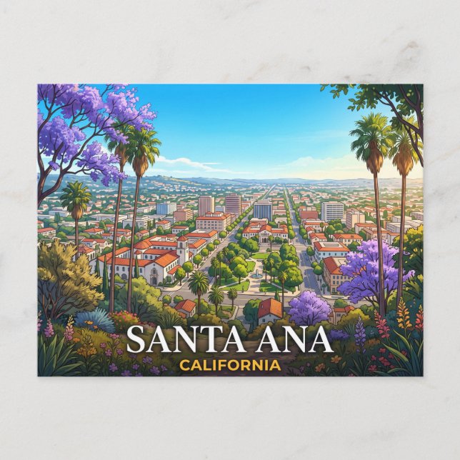 Santa Ana California Reise Postkarte (Vorderseite)