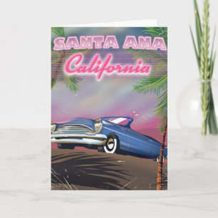 Santa Ana California Reiseplakat Feiertagskarte