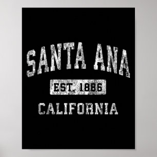 Santa Ana Kalifornien Ca Vintage Etabliert Poster