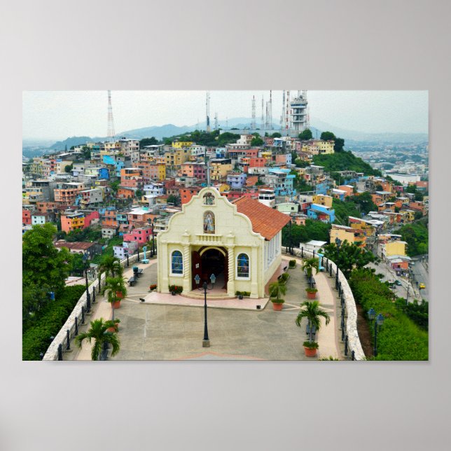 Santa Ana Kapelle, Guayaquil, Ecuador Poster (Vorne)