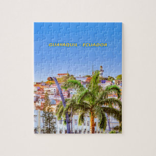 Santa- Anahügel, Guayaquil-Plakat-Druck Puzzle