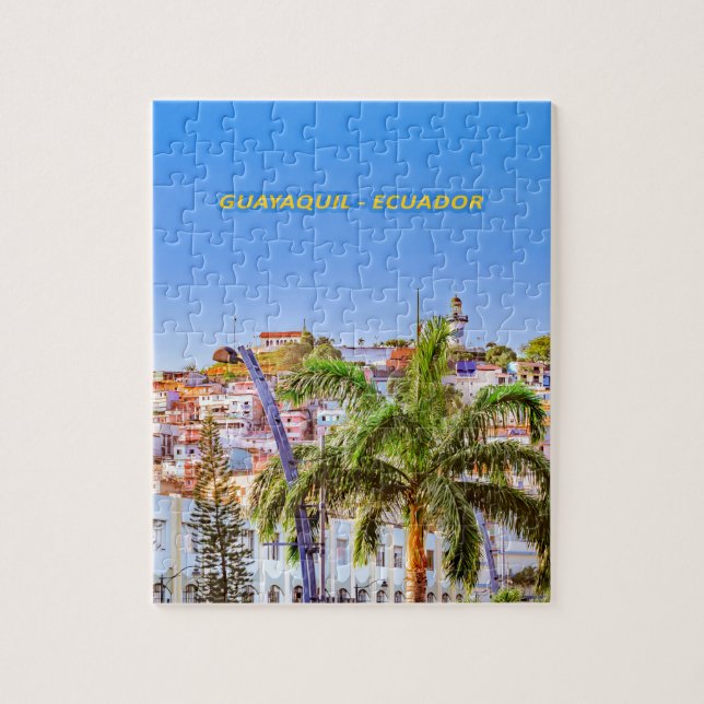 Santa- Anahügel, Guayaquil-Plakat-Druck Puzzle (Vertikal)