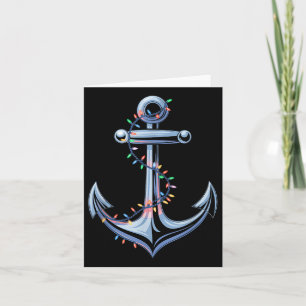 Santa Anchor Coole Weihnachtslichter Segeln Karte