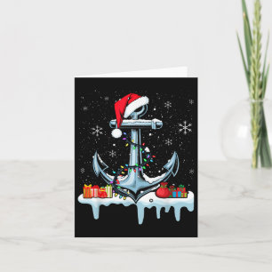 Santa Anchor Coole Weihnachtslichter Segeln Karte