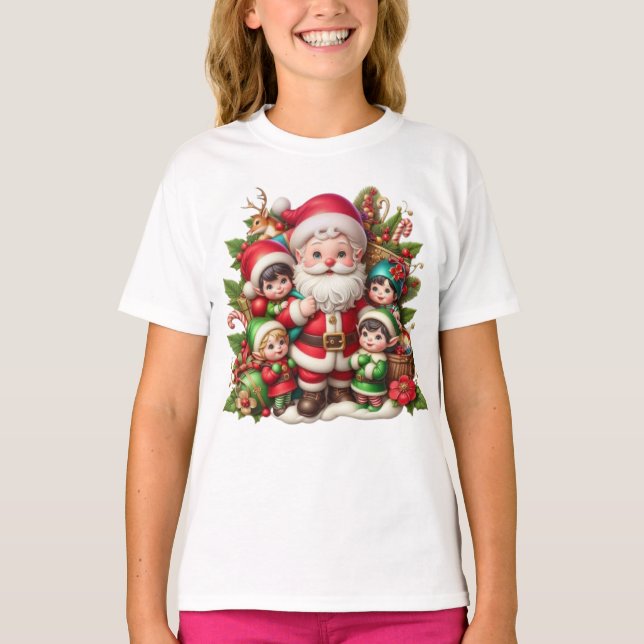 Santa and children  T-Shirt (Vorderseite)